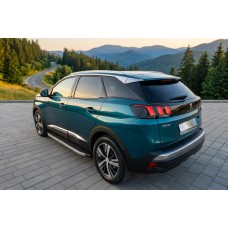 Бокові пороги BlackLine (2 шт, алюміній) для Peugeot 3008 2016-2023 рр