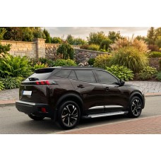 Боковые Подножки New Vision Grey (2 шт., Алюминий) для Peugeot 3008 2016-2023 гг