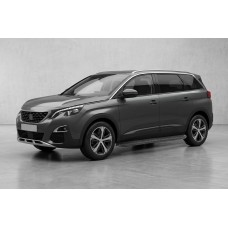 Бокові пороги Tayga Black (2 шт., алюміній) для Peugeot 5008 2016-2023 рр