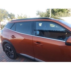 Окантовка вікон (6 шт, нерж) для Peugeot 2008 2019- рр