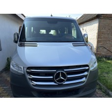 Накладки на решітку (широка модель, 6 шт) для Mercedes Sprinter W907/W910 2018- рр
