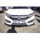 Накладка на передній бампер ЛИП V1 (чорна) для Honda Civic Sedan X 2016-2021 рр