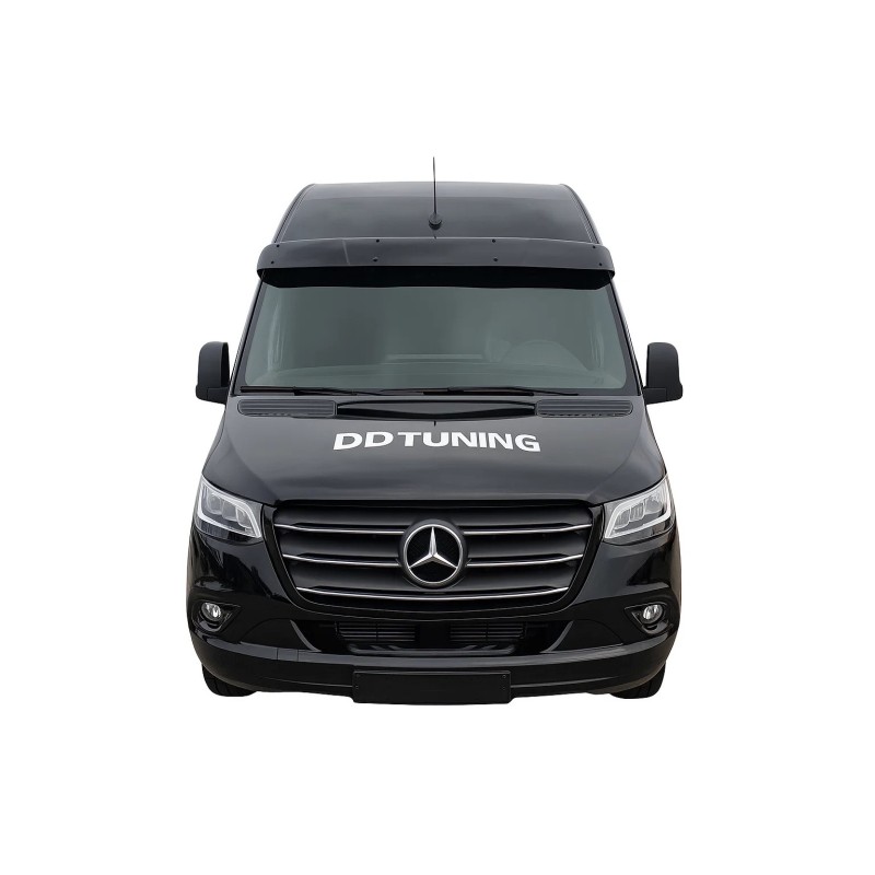 Козирьок на лобове скло (чорний глянець, 5мм) для Mercedes Sprinter W907/W910 2018- рр Козирьок на лобове скло (чорний глянець, 5мм) для Mercedes Sprinter W907/W910 2018- рр