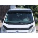 Козырек на лобовое стекло (черный глянец, 5мм) для Fiat Scudo 2007-2015 гг