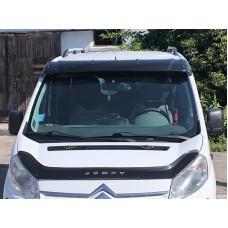 Козырек на лобовое стекло (черный глянец, 5мм) для Citroen Jumpy 2007-2017 гг