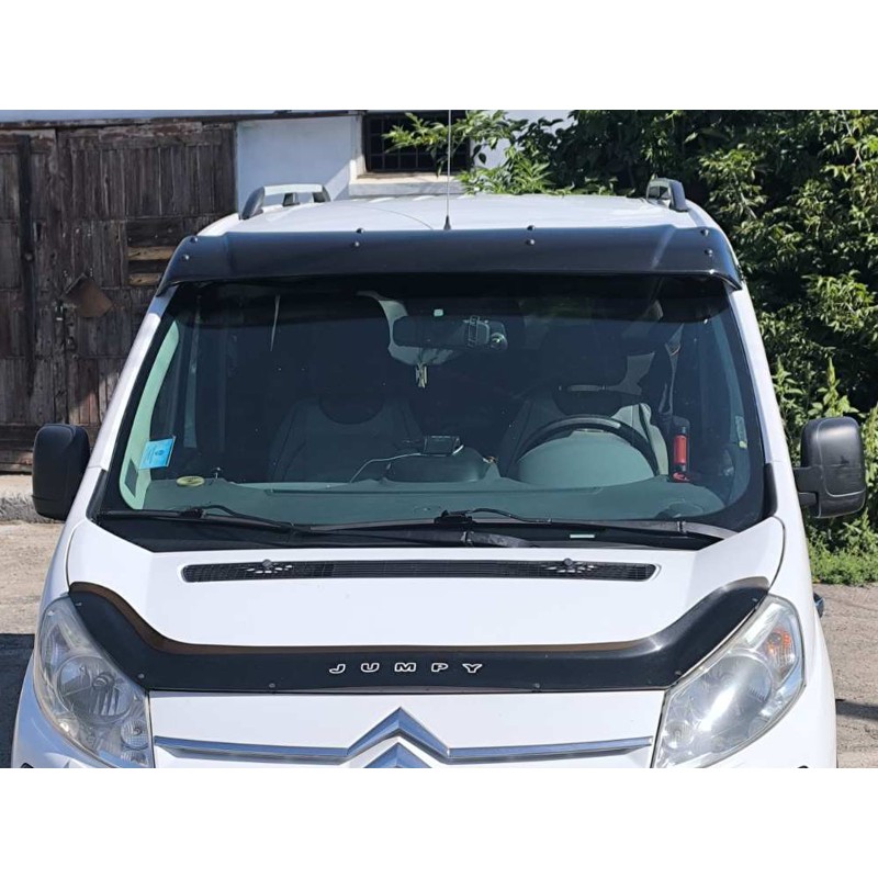 Козырек на лобовое стекло (черный глянец, 5мм) для Citroen Jumpy 2007-2017 гг