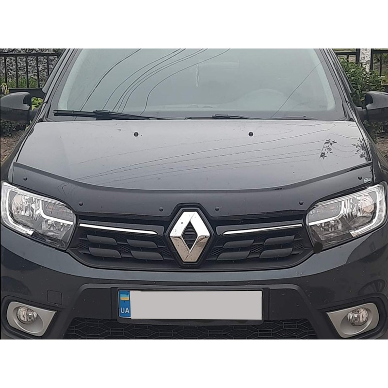 Дефлектор капота (EuroCap) для Renault Logan MCV 2013-2022 гг Дефлектор капота (EuroCap) для Renault Logan MCV 2013-2022 гг