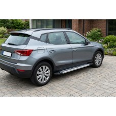 Бокові пороги New Vision Grey (2 шт., алюміній) для Seat Arona 2017- рр