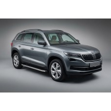 Боковые Подножки BlackLine (2 шт., Алюминий) для Skoda Kodiaq 2016-2023 гг