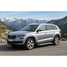 Боковые Подножки New Vision Grey (2 шт., Алюминий) для Skoda Kodiaq 2016-2023 гг