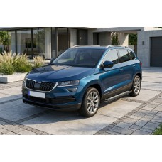 Бокові пороги New Vision Black (2 шт., алюміній) для Skoda Karoq 2018- рр