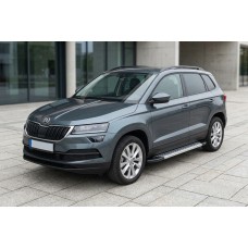 Бокові пороги New Vision Grey (2 шт., алюміній) для Skoda Karoq 2018- рр