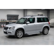 Бокові пороги New Vision Grey (2 шт., алюміній) для Skoda Yeti 2009-2017 рр