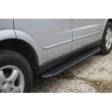 Боковые Подножки Tayga Black (2 шт., Алюминий) для SsangYong Kyron 2005-2014 гг