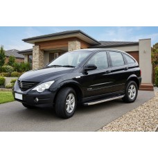 Бокові пороги BlackLine (2 шт., алюміній) для SsangYong Action 2005-2018 рр