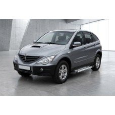 Боковые Подножки New Vision Grey (2 шт., Алюминий) для SsangYong Action 2005-2018 гг