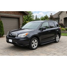 Бокові пороги Tayga Black (2 шт., алюміній) для Subaru Forester 2013-2018 рр