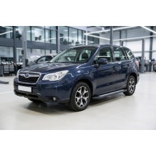 Бокові пороги New Vision Black (2 шт., алюміній) для Subaru Forester 2013-2018 рр
