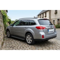 Бокові пороги Tayga Black (2 шт., алюміній) для Subaru Outback 2009-2014 рр