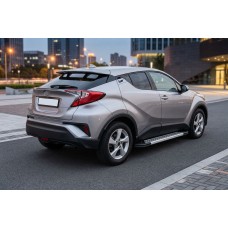 Боковые Подножки New Vision Grey (2 шт., Алюминий) для Toyota C-HR 2016-2023 гг