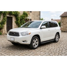 Бокові пороги Tayga Black (2 шт., Алюміній) для Toyota Highlander 2008-2013 рр