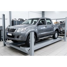 Боковые Подножки BlackLine (2 шт., Алюминий) для Toyota Hilux 2006-2015 гг