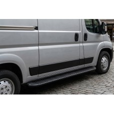 Боковые Подножки Tayga Black (2 шт., Алюминий) Короткая База для Citroen Jumper 2007-2025 гг