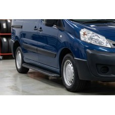 Боковые Подножки Tayga Black (2 шт., Алюминий) Короткая База для Peugeot Expert 2007-2016 гг