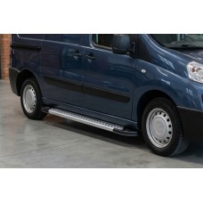 Бокові пороги New Vision Grey (2 шт., алюміній) Довга база для Citroen Jumpy 2007-2017 рр
