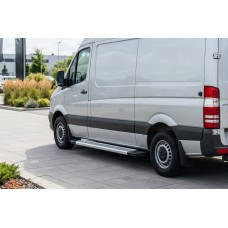 Бокові пороги New Vision Grey (2 шт., алюміній) Long/ExtraLong для Volkswagen Crafter 2006-2016 рр