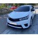 Накладка на передній бампер ЛИП (чорна) для Toyota Corolla 2013-2019 рр