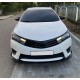 Накладка на передній бампер ЛИП (чорна) для Toyota Corolla 2013-2019 рр