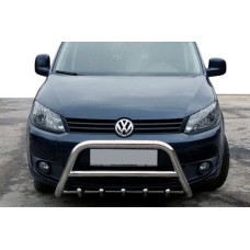 Кенгурятник WT003-4 (нержавейка) 60 мм, без надписи для Volkswagen Caddy 2015-2020 гг
