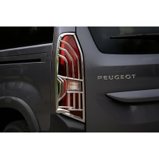 Накладки на стопи (2 шт, ABS) для Peugeot Partner/Rifter 2019- рр