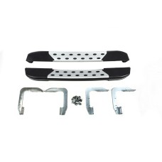 Боковые пороги DOT-Line за колесом (2 шт., алюм.) ExtraLong для Mercedes Sprinter W906 2006-2018 гг