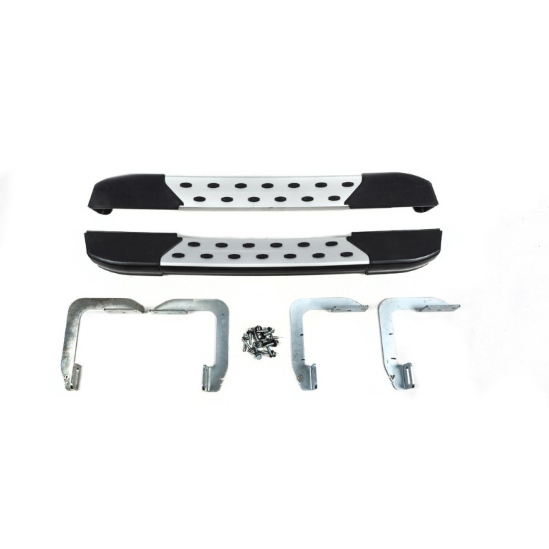 Боковые пороги DOT-Line за колесом (2 шт., алюм.) Long для Mercedes Sprinter W906 2006-2018 гг
