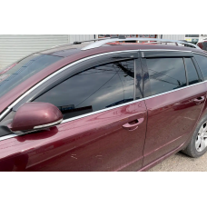 Вітровики з хром молдингом SW (4 шт, HIC) для Skoda Superb 2009-2015 рр