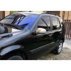Накладки на дзеркала (2 шт, нерж.) для Mercedes ML W163