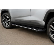 Бокові пороги OEM V2B (2 шт, алюміній) для Toyota Rav 4 2019- рр