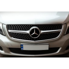 Передня решітка Diamond (2014-2019 для V-class) для Mercedes Vito / V-class W447 2014- рр