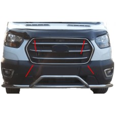 Обведення решітки (2019-2025, 4 шт, нерж) Carmos - Турецька сталь для Ford Transit 2014- рр