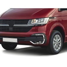 Накладки на противотуманки 2019-2025 (4 шт, нерж) для Volkswagen T6 рр