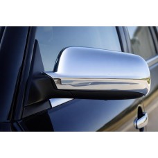 Накладки на дзеркала (2 шт, нерж) несиметричні для Skoda Octavia I Tour A4 1996-2010 рр