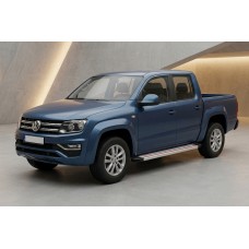 Бокові пороги Maya Red-Grey (2 шт., Алюміній) для Volkswagen Amarok 2010-2022 рр