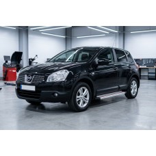 Боковые Подножки Maya Красно-Серые (2 шт., Алюминий) для Nissan Qashqai 2007-2010 гг
