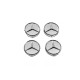 Ковпачки на диски 70/75 мм з кільцем (4 шт, сірі) для Тюнінг Mercedes