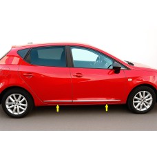 Молдинг (4 шт, нерж) для Seat Ibiza 2017- гг