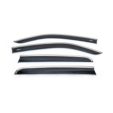 Ветровики с хромом (4 шт, Niken) для Volkswagen Amarok 2010-2022 гг