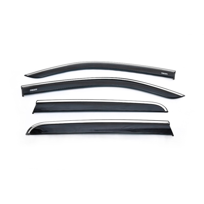 Ветровики с хромом (4 шт, Niken) для Volkswagen Amarok 2010-2022 гг