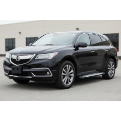 Бокові пороги Allmond Grey (2 шт., Алюміній) для Acura MDX 2013-2020 рр
